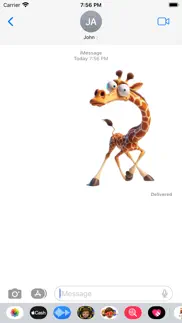 goofy giraffe stickers iphone screenshot 4