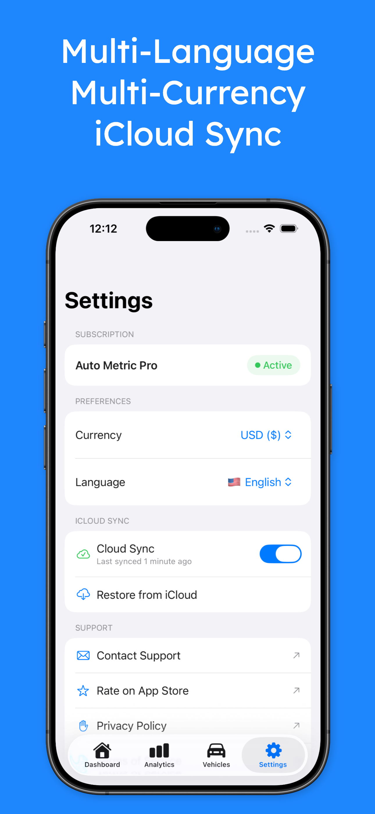 Auto Metric -  Expense Tracker screenshot 7