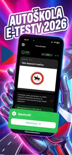 Screenshot von E-testy 2026 - EasyAutoškola auf dem iPhone 2
