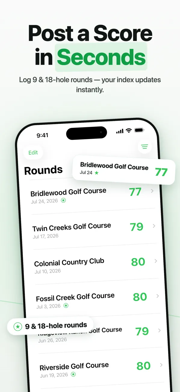 Screenshot #2 pour Handicap Tracker