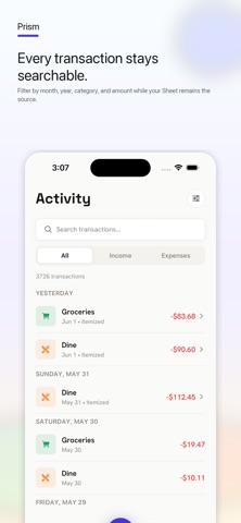 Prism — Google Sheets Budget Screenshot 3 of 5