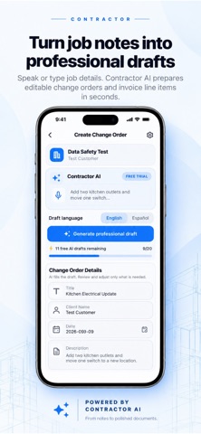 Change Order Pro Contractor Screenshot 2 of 5