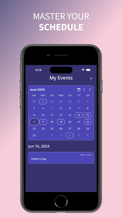 Diary & Events Screenshot