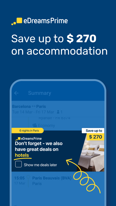 eDreams: Flights, hotels, cars Screenshot