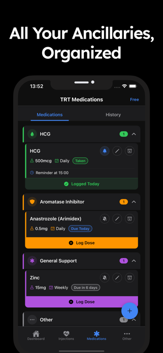 TRT Tracker: Injections log Screenshot 3 of 5