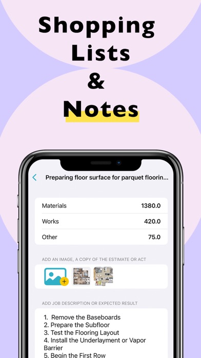 MyRenovation: construction app Screenshot