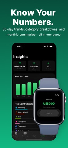 Quick Expense Tracker Watch iPhone screenshot