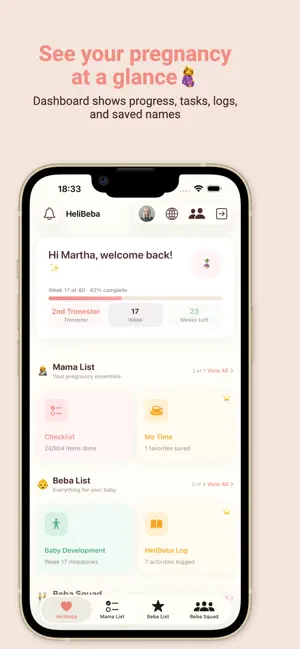 HeliBeba – Pregnancy Companion screenshot 1