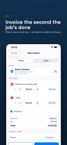 SwiftSite: Quote & Invoice screenshot