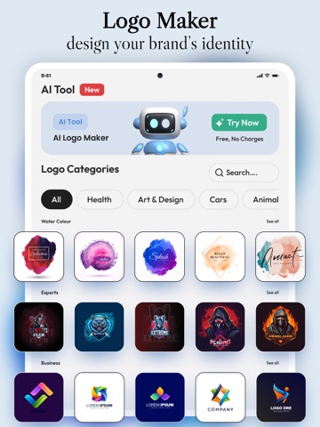 Logo Maker - Design Creator * iPad screenshot 1