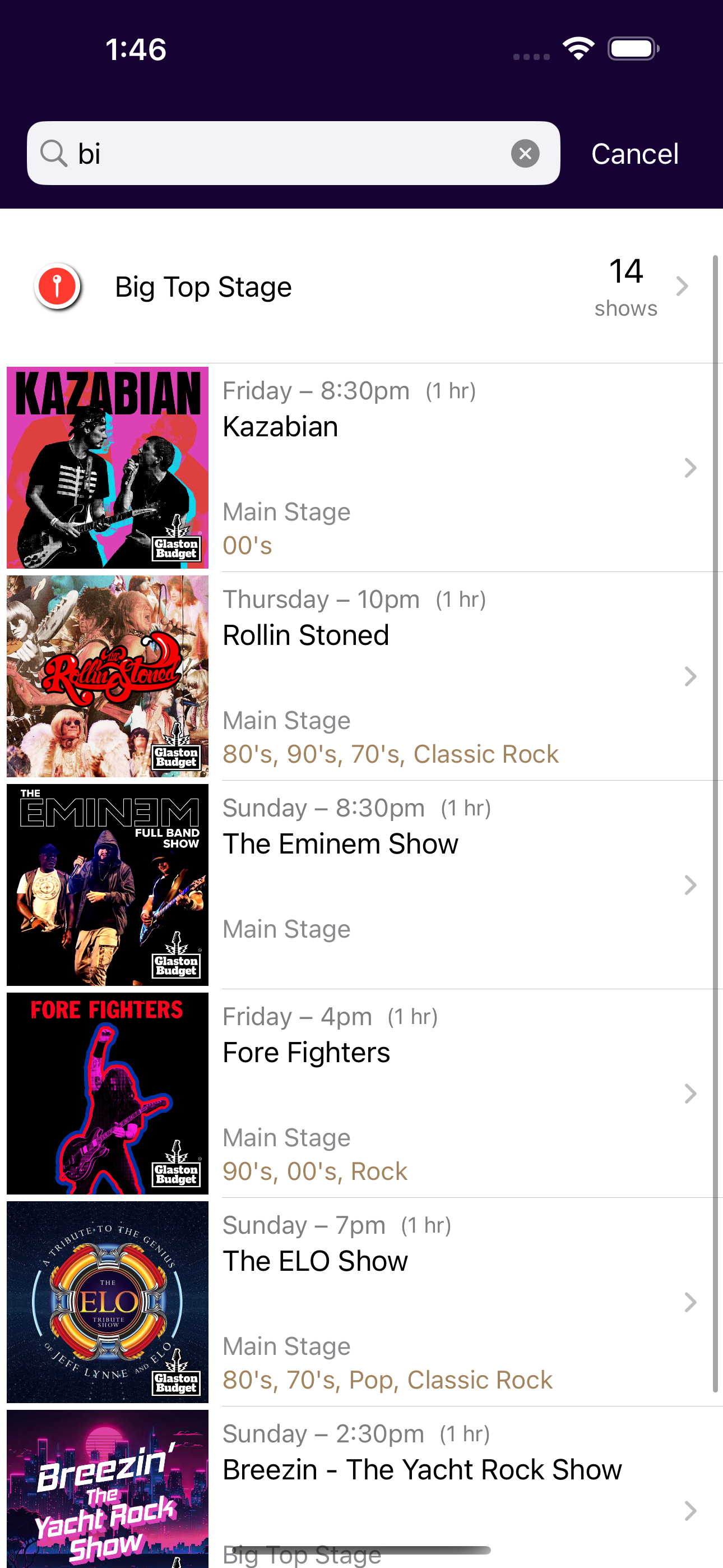 Glastonbudget screenshot 6