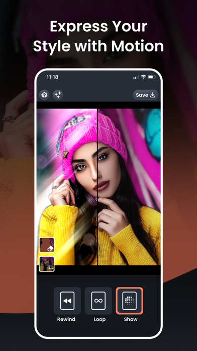 Picadelic AI Effects in Motion iPhone screenshot 6 - Photo & Video app