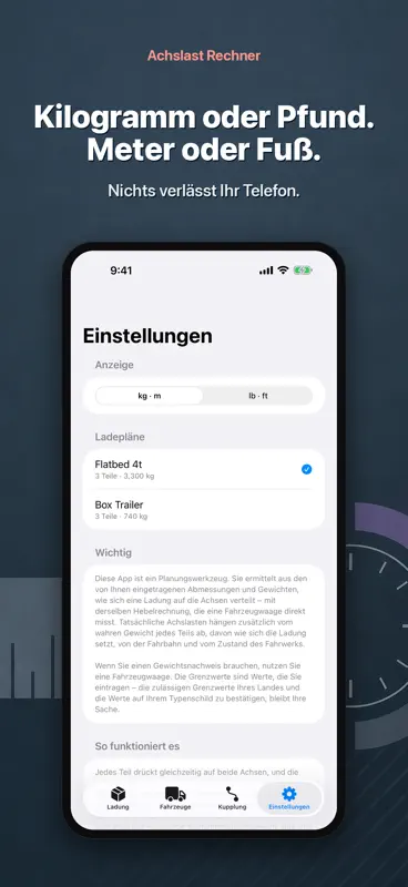 Achslast Rechner screenshot 10 of 10