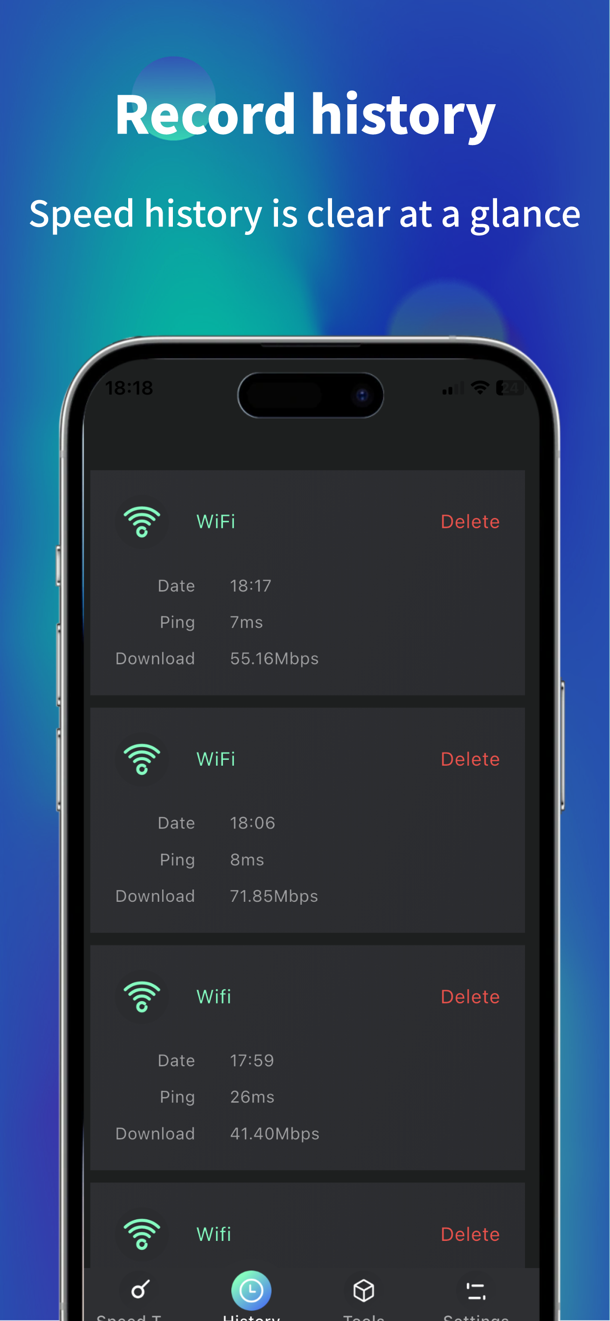 WiFi Network Speed Meter