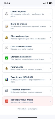 Babá ON iPhone screenshot