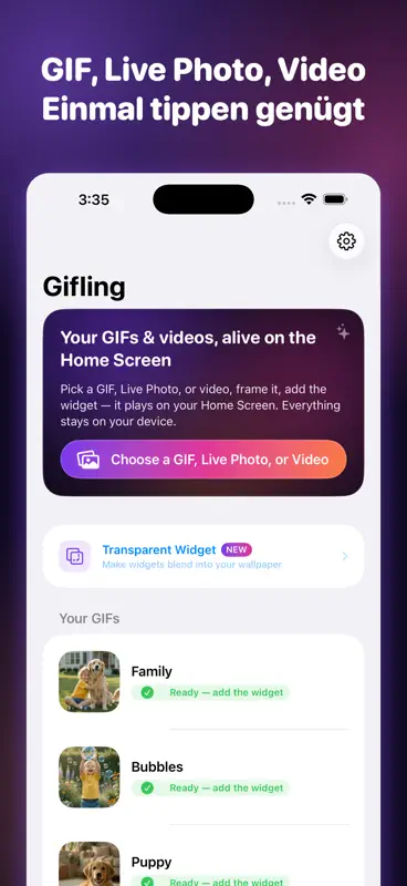 Gifling: Animierte GIF-Widgets screenshot 3 of 4
