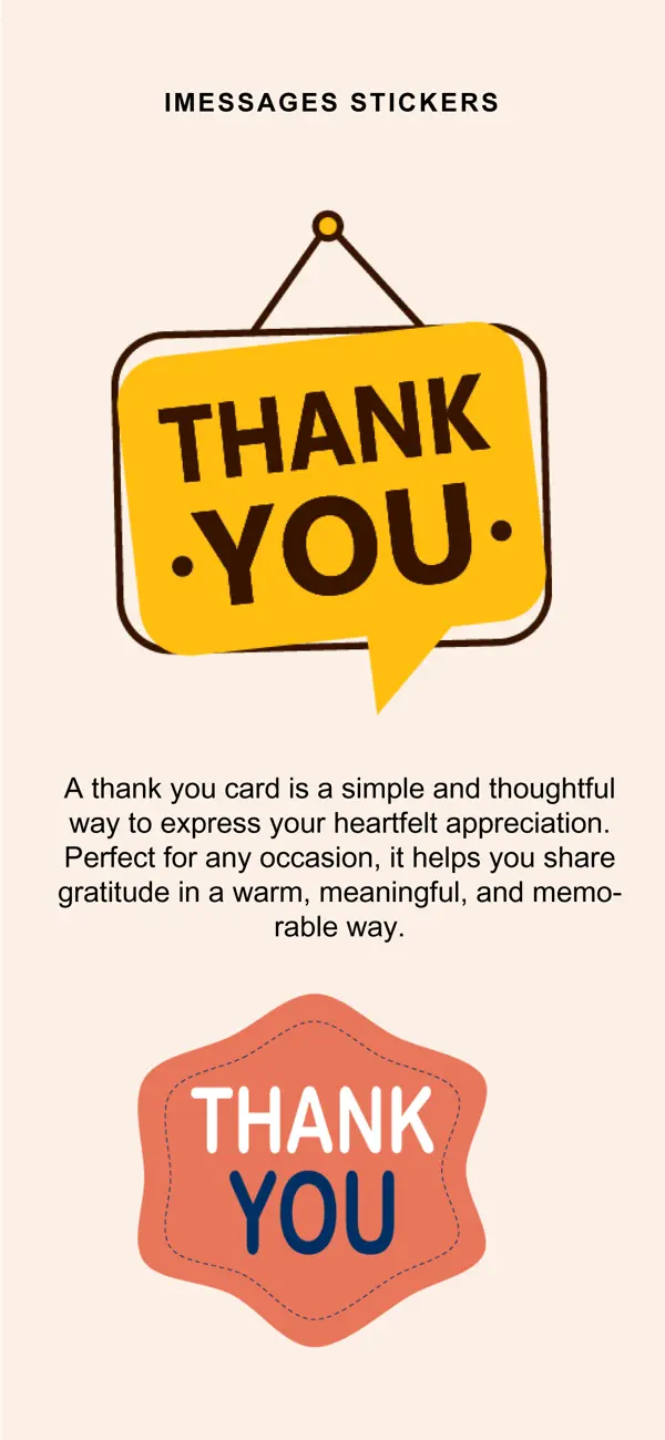 Screenshot #1 pour Thank you card Stickers