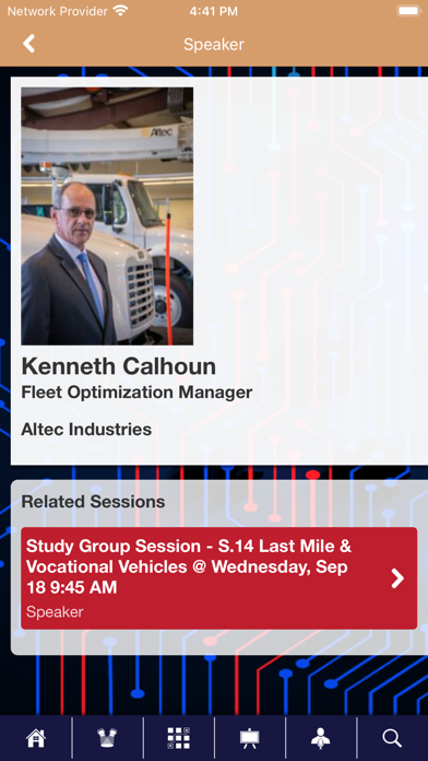 ATA Meetings & Events Screenshot
