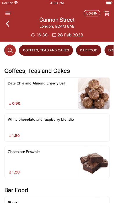 Catering at Fidelity Screenshot