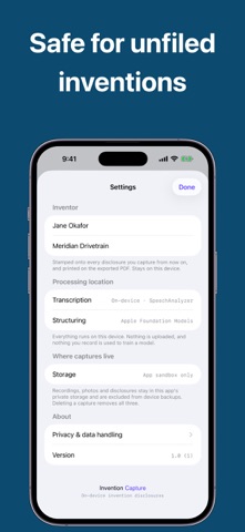 Invention Capture iPhone screenshot