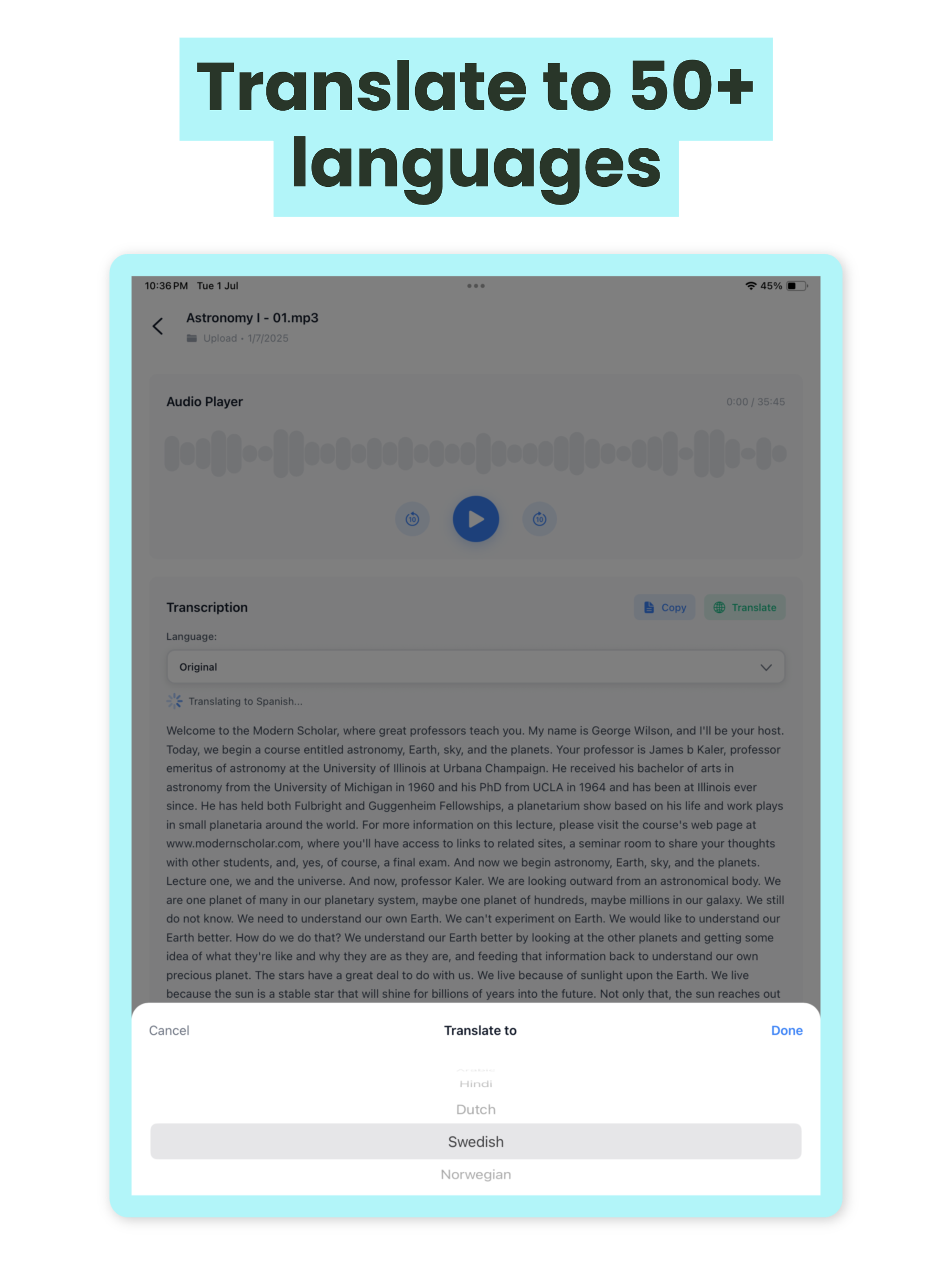 Transcribe Audio To Text: A2TX