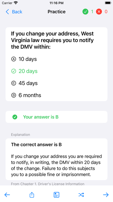 WV Driving Test - DMVCool Screenshot