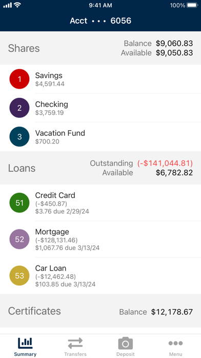 Ozark Federal Credit Union Screenshot