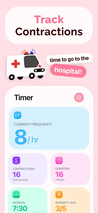 Contraction Timer ＆ Tracker: Screenshot 3 von 7
