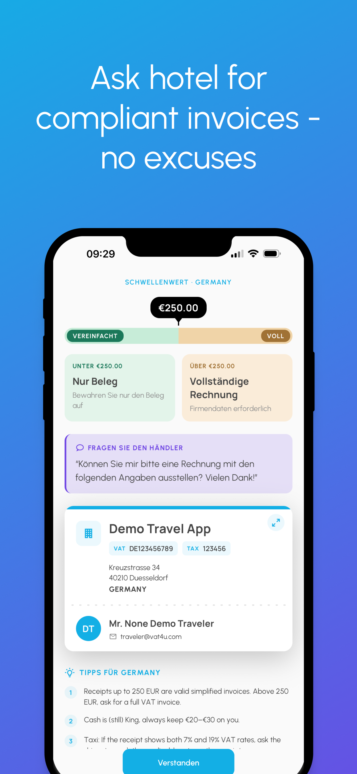 VAT4U Travel App screenshot 3