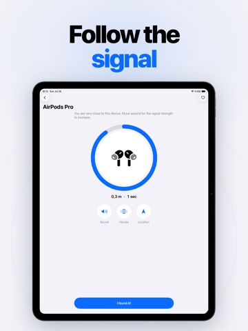 AirFind: Find Lost Earbuds iPad screenshot