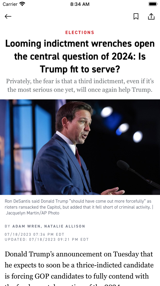 #3. POLITICO (iOS) By: POLITICO, LLC