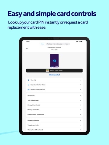 Barclaycard iPad screenshot 6