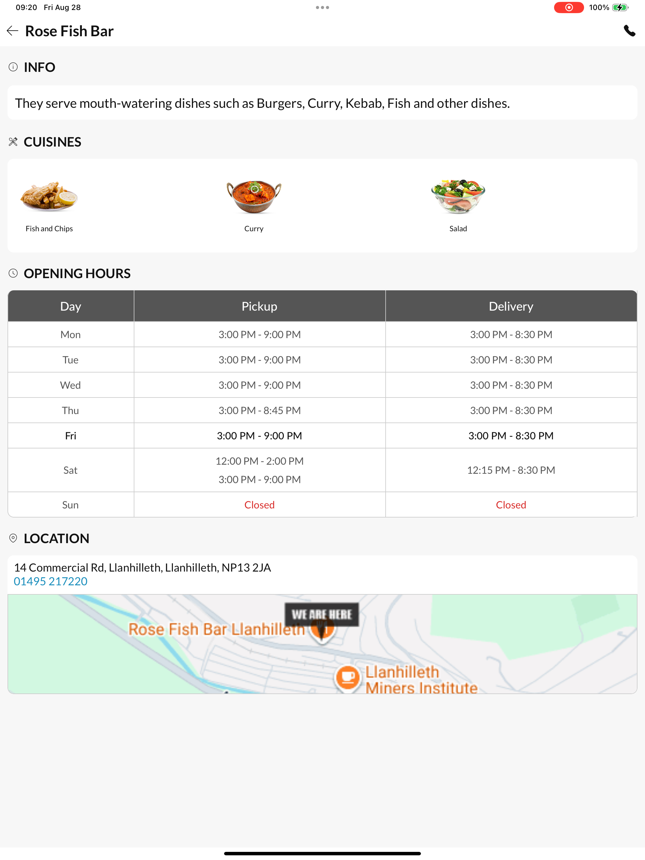 Rose Fish Bar screenshot 13