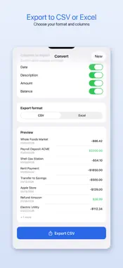 Bank2CSV: Statement Converter screenshot 4