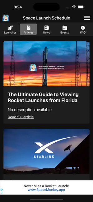 Space Launch Schedule iPhone screenshot 5