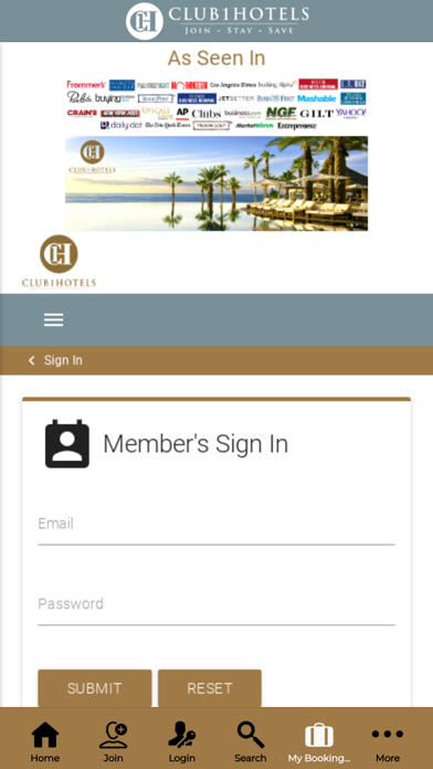 Club 1 Hotels Screenshot