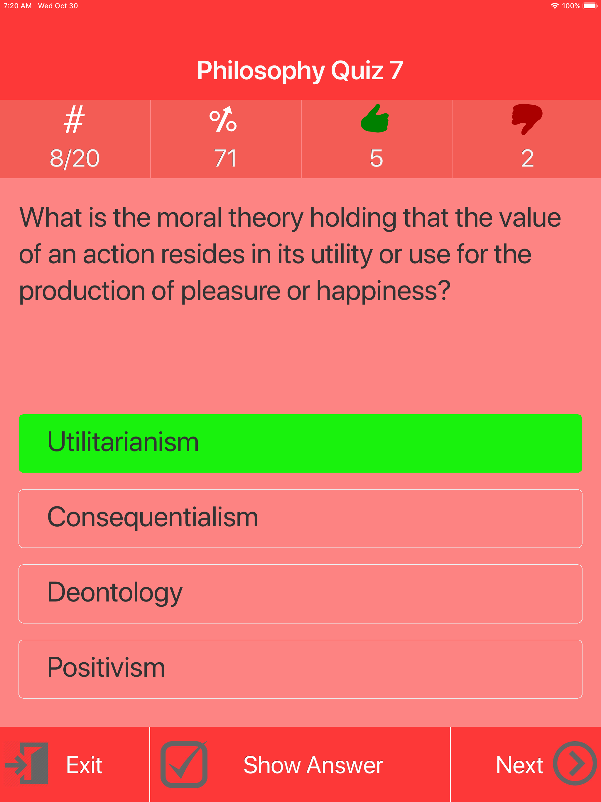 Philosophy Quizzes