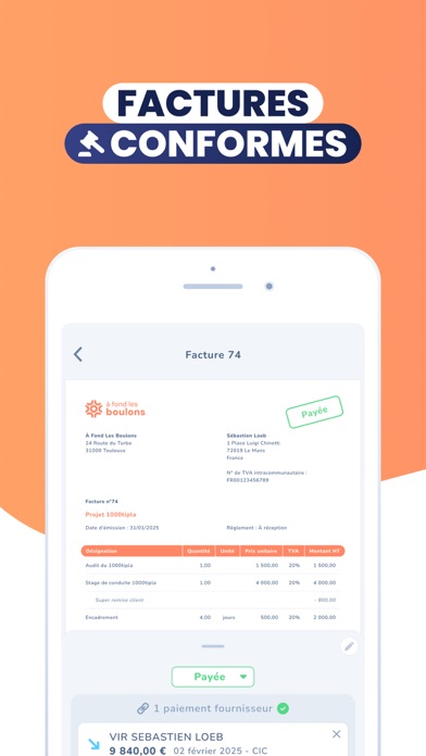 Tiime Invoice facture et devis Screenshot