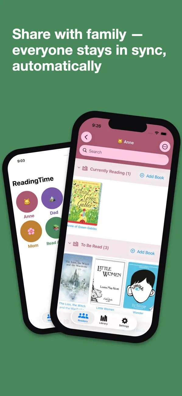 Screenshot #2 pour ReadingTime - Family Tracker