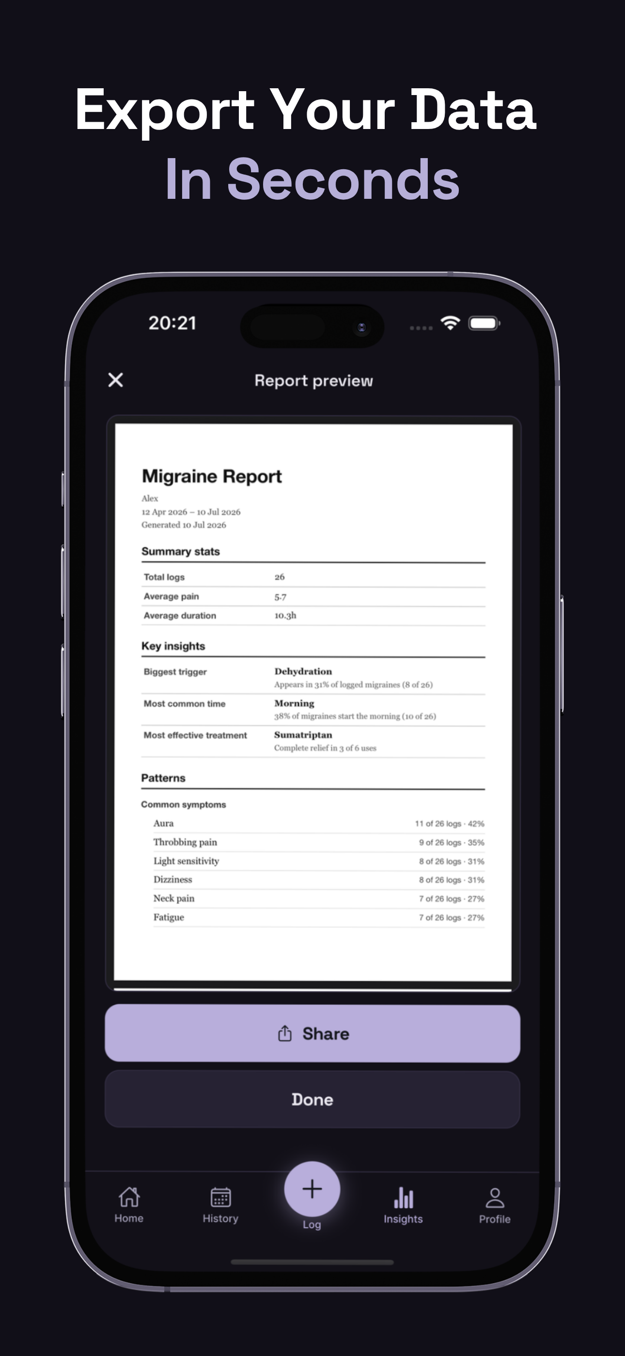 Migraine Grid Headache Tracker screenshot 4