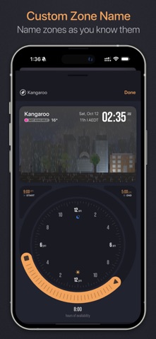 Zonium – Timezone Converter iPhone screenshot