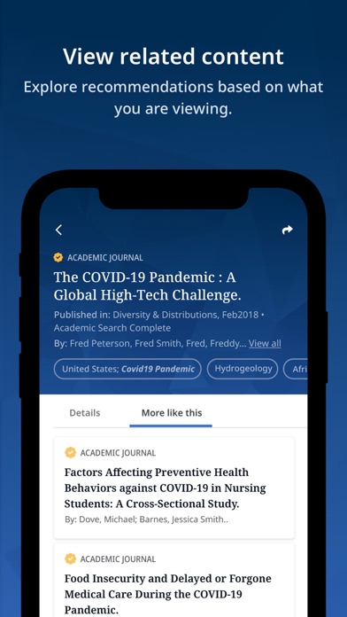 EBSCO Mobile Screenshot