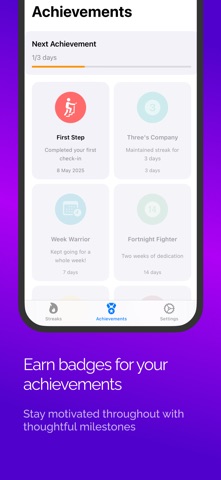 Exemplar: habit builder screenshot