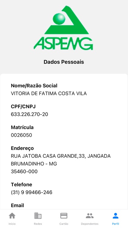 ASPEMG Aplicativo do Associado