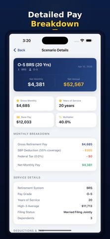 Military Retirement Guide iPhone screenshot
