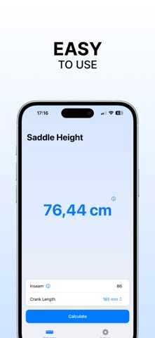 Saddle Height Calculator: PP Screenshot 2 of 2