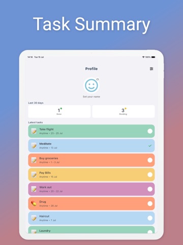 TaskTiny - Easy Task Planner iPad screenshot