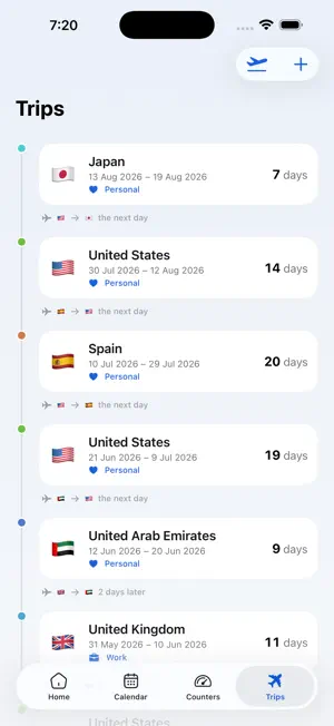 Countrydays: Visa Day Tracker screenshot 4