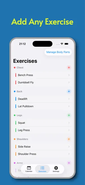 Workout Log - Calendar Memo screenshot 4