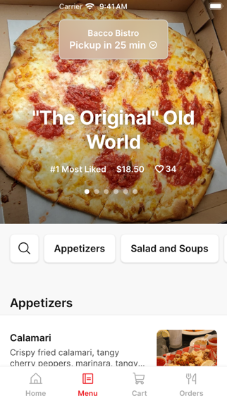 Bacco Bistro iPhone screenshot 2 - Food & Drink app